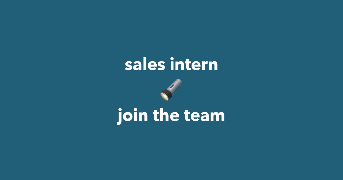 Sales internship
